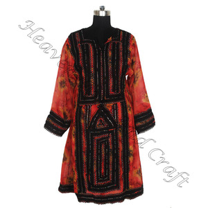 BDR072 Vintage hecho a mano Balochi vestido con borlas Balochi Tribal étnico monedas vestido Vintage bohemio de proveedor indio - Product Image 3