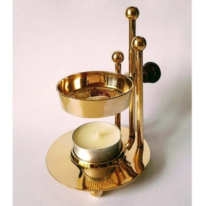 Quemador de incienso de latón puro acabado en oro al por mayor diseño atractivo decoración de oficina de hotel para uso de fragancia aromática - Product Image 1