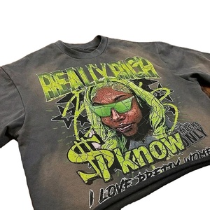 Camiseta Personalizada de Manga Corta para Hombre y Mujer, Estilo Punk Rock Hip Hop, Impresión en Serigrafía, 100% Algodón Orgánico Transpirable, Corte Regular - Product Image 2