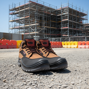 รองเท้าบูทนิรภัยหนัง Sherpa S3 EN20345 สีน้ำตาล/แดง ไซส์ 43 สำหรับออกกำลังกาย - Product Image 3