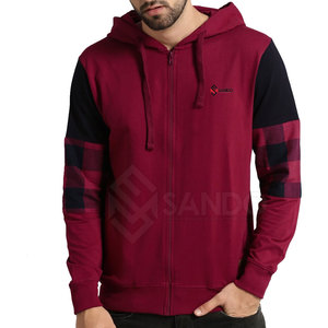 เสื้อฮู้ดมีซิปสำหรับผู้ชายเสื้อฮู้ดมีซิปสไตล์ลำลองออกแบบได้ตามที่ต้องการ - Product Image 1