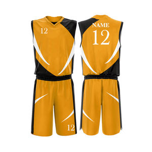Derniers maillots vierges personnalisés Oem pour garçons basket-ball à impression courte uniforme réversible de basket-ball universitaire pour hommes - Product Image 1