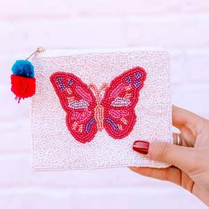 Colorful <b>Thread</b> Embroidery Pouch with <b>Beads</b> Customizable Color & Size Handmade Lightweight Design - Product Image 2