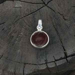 Pendentif bohème en argent sterling 925 avec breloque lunette fine spirituelle grenat hessonite pour enfants pierre de vente en vrac - Product Image 3