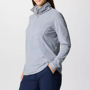 Sudadera de cuello redondo para mujer Logotipo personalizado con manga larga Sudaderas de lana Sherpa ajustadas de color personalizado para mujer - Product Image 4