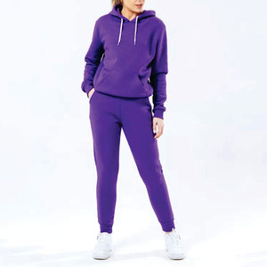 Chándal de la mejor calidad en forro polar de algodón, conjunto de chándal con estampado personalizado, Conjunto de sudadera con capucha de 2 uds de manga larga - Product Image 1