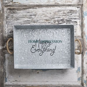 Most Popular Antique Design Galvanized Plated Serving Tray with Customized Shape & Size Use for Farmhouse Decor at Best Rate - Product Image 4