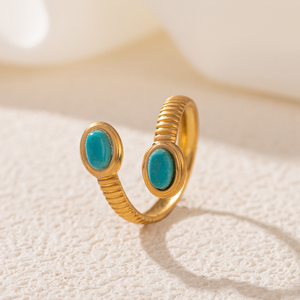 Bague Turquoise Ouverte H2 Jewelry D0002, Style <span class=keywords><strong>Bohème</strong></span> Étanche, Cadeau Unisexe, Occasions Disponibles en 30 Modèles - Product Image 4