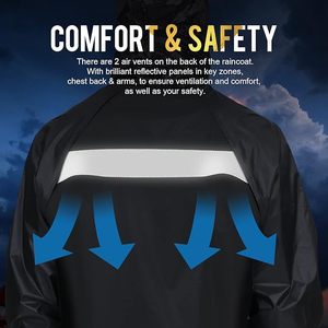 Combinaisons de pluie unisexes décontractées d'hiver, imperméables, légères, respirantes, écologiques, avec capuche cachée, veste et pantalon de pluie pour une utilisation en extérieur - Product Image 2