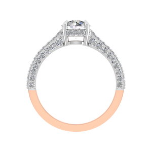 Bague en or massif 14 carats originale fabricant de bijoux vente en gros personnalisée OEM ODM bagues en diamant cultivées en laboratoire - Product Image 3