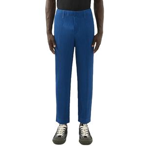 Pantalones rectos delanteros planos esenciales para hombre, pantalones deportivos informales de secado rápido antiarrugas, 100% poliéster - Product Image 1