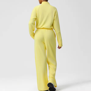 Survêtement décontracté personnalisé brodé avec fermeture éclair, sweat-shirts et pantalons de jogging amples en molleton 100% coton lourd, streetwear OEM ODM - Product Image 2