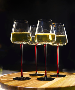 <span class=keywords><strong>Copa</strong></span> <span class=keywords><strong>de</strong></span> <span class=keywords><strong>Vino</strong></span> Tinto Moderna <span class=keywords><strong>de</strong></span> Cristal <span class=keywords><strong>de</strong></span> Color, Nueva <span class=keywords><strong>Copa</strong></span> para Champán con Base Negra <span class=keywords><strong>Inclinada</strong></span> y Fondo Cóncavo, Cristal Tallado en Frío, Estilo Internet Red - Product Image 6