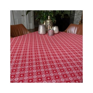 Christmas Reindeer Embroidered Cotton Woven Rectangular Coasters Elegant Wedding Party Table Decoration Bulk Buyers - Product Image 4