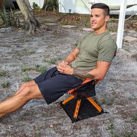 Chaise pliante robuste pour adulte, confortable, entièrement rembourrée, capacité 500 lbs, pour sports de plein air, plage, camping, en acier inoxydable chauffant