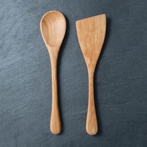 Juego de Espátulas y Cucharas de Madera de Teca Hechas a Mano, Ecológicas, de Madera de Mango, Vajilla de Cocina, Cucharas Personalizadas Hechas en India - Product Image 4