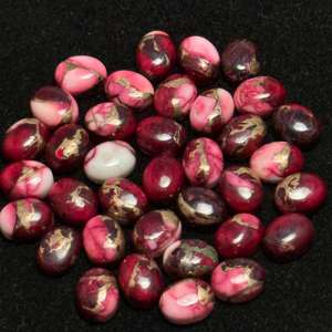 พลอยเทอร์ควอยซ์สีแดงควายธรรมชาติ Kingman7X9สามารถปรับแต่งได้7X9MM รูปวงรีสำหรับทำเครื่องประดับ - Product Image 3