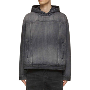 Sudadera con capucha lavada con ácido de gran tamaño 2025 al por mayor, sudadera con capucha de algodón 100%, Sudadera con capucha lavada vintage de alta calidad, sudaderas para hombre - Product Image 4