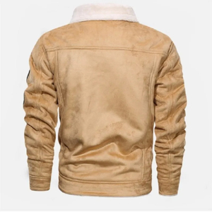 Veste en cuir Streetwear de créateur surdimensionné avec fermeture éclair pour homme - Product Image 5