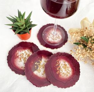 Posavasos de resina redondos modernos, esteras y almohadillas de mesa para servir té y café en casa, diseño elegante - Product Image 5