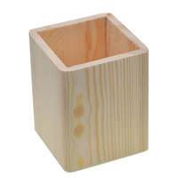 Organisateur de bureau multifonctionnel en bois fait main Bela Artisan, élégant porte-crayons et stylos de bureau à un seul niveau 3x3x4 pour fournitures en vrac