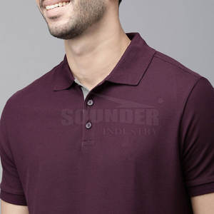 Personalizada de algodón transpirable de los hombres de talla grande para Polo camiseta patrón sólido Casual verano desgaste para adultos disponible en colores personalizados - Product Image 5