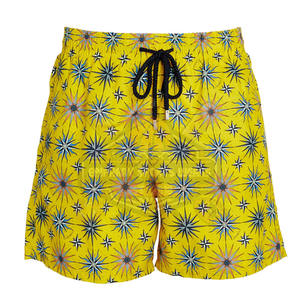 กางเกงขาสั้นชายหาดของผู้ชายกางเกงขาสั้นชายหาดผ้าฝ้าย100% สไตล์ลำลองแบบสีทึบออกแบบได้ตามต้องการ - Product Image 1