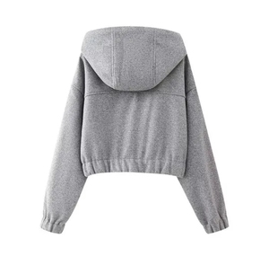 เสื้อมีฮู้ดแบบรูดซิปทำจากผ้าเฟรนช์เทอร์รี่สำหรับทุกฤดูกาล - Product Image 2