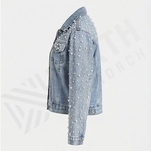 Oferta de Descuento Chaqueta Vaquera para Mujer, Estilo Moderno con Dobladillo Deshilachado, Acabado Lavado, Corte Holgado, Ropa de Calle a la Moda, Abrigo Elegante de Alta Calidad - Product Image 3