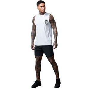 <b>White</b> Gym Performance Vest Sleeveless Training <b>Tank</b> <b>Top</b> Lightweight Breathable Activewear <b>for</b> <b>Men</b> Workout Fitness and Sports - Product Image 6