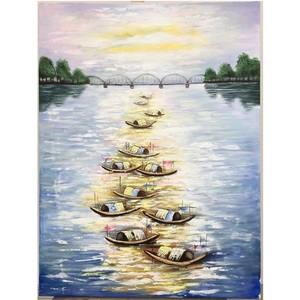 ภาพวาดสีน้ำมันภาพวาดด้วยมือยามบ่ายพระอาทิตย์ตกขนาด60*80ซม. กำหนดขนาดเองได้ผ้าใบพิมพ์ลายธรรมชาติสำหรับบ้าน - Product Image 2