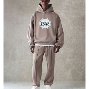 2-Piece Custom Print Tracksuit Set, <b>Grey</b> <b>Hoodie</b> and Sweatpants, Wholesale Bulk Orders Tracksuit <b>Men</b> Women USA Fashion Tracksuit - Product Image 5