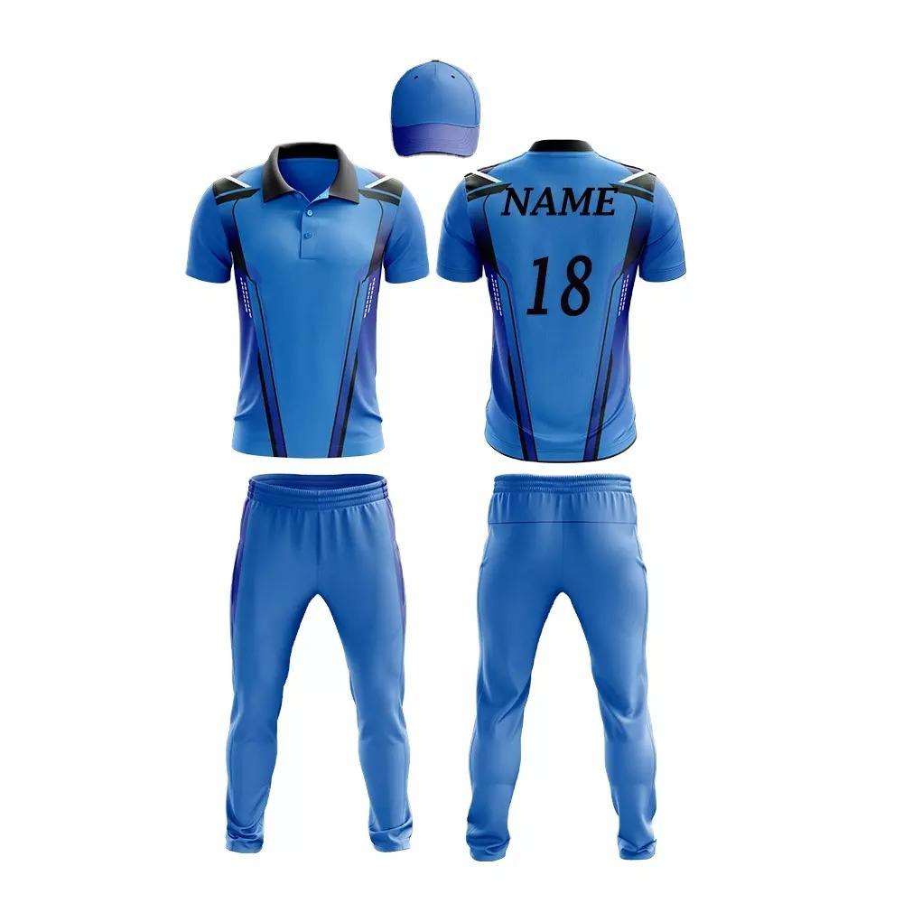 Shop High-Quality Blue Cricket Jerseys for Teams Players