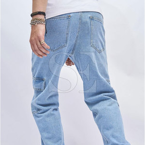กางเกงยีนส์ทรงหลวมมีซิปสำหรับผู้ชายกางเกงยีนส์ลำลองแนวสตรีทของผู้ชายกางเกงทรงหลวมสุดฮิตสำหรับ2025 - Product Image 2
