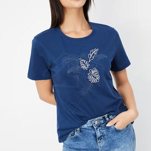 เสื้อยืดโอเวอร์ไซส์สำหรับผู้หญิง, ใหม่เสื้อยืดลำลองทรงหลวมคอกลมผ้าฝ้ายระบายอากาศได้ดีเสื้อสตรี - Product Image 6