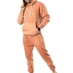 Ensemble de sweat-shirt en molleton Streetwear Été  Broderie délavée effet usé Patch délavé à l'acide Sweat-shirt zippé court pour homme BY BS 2026 - Product Image 2