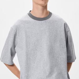 เสื้อยืดผ้าฝ้ายชายแขนสั้นรุ่นเฮฟวีเวตทรงหลวม - Product Image 5