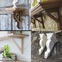Corbeaux en bois sculpté de style mid-century, supports muraux en bois massif, corbeaux architecturaux, décoration intérieure, design pour hôtels et hôpitaux