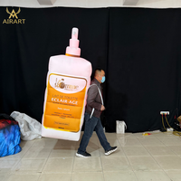 Bouteille de cosmétique gonflable pour événement commercial de magasin de cosmétiques, accessoire pour défilé