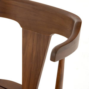 Chaise de salle à manger de couleur marron pour l'intérieur et l'extérieur - Product Image 5