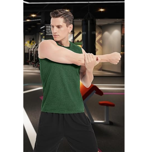 Camiseta sin mangas de gimnasio de alta calidad para hombre y mujer, ropa sin mangas con cuello redondo para correr, a granel, directo de fábrica - Product Image 4