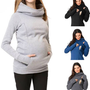 Sudadera con Capucha de Maternidad de Alta Calidad, 100% Algodón, Ecológica, Cálida para Invierno, con Logotipo Personalizado, Diseño Liso y Capucha Larga - Product Image 6