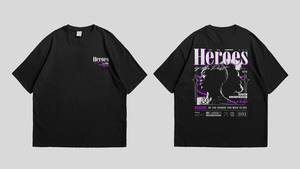 เสื้อยืดผ้าฝ้าย100% ทรงหลวมระบายอากาศได้ดีผ้า280gsm แห้งเร็วพิมพ์ลายถักดีไซน์เวียดนาม - Product Image 2