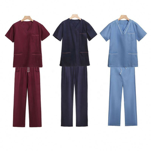 2025 OEM Service New Trend Modern Athletic <b>Scrub</b> <b>Set</b> for Women - Modern V-Neck <b>Scrub</b> Top Yoga <b>Scrub</b> Pants - Product Image 4