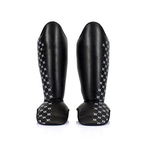 Protections de tibia en cuir de vachette pour MMA, protections de boxe, logo personnalisé, protections de jambe pour entraînement de Muay Thai - Product Image 5
