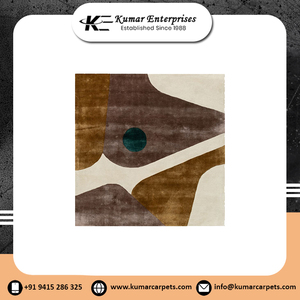 Tapis rectangulaire moderne en laine avec motif à carreaux, fait main, résistant aux taches, lavable, antidérapant, pour salon et chambre à coucher - Product Image 2