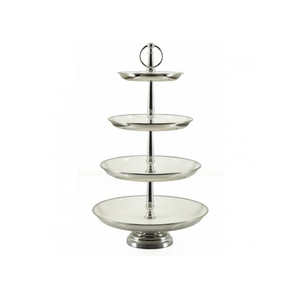 Top Selling 2024 Tiered <b>Wedding</b> Dessert Stand Best Quality Quadruple Layer Round Shape <b>Cake</b> Display Stand - Product Image 1