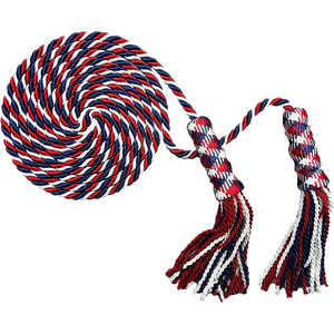 "Tricolor <b>Braided</b> <b>Cord</b> Tassel for Indoor Flagpole Display 108 Inch Flag Cord" - Product Image 3
