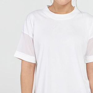 Costume En Gros Tissu 100% Coton Uni Pour Impression personnalisée Crop Top Femmes Rond-Cou T-Shirts - Product Image 6