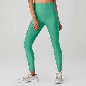 Haute qualité femmes vêtements de Fitness vert de mer Polyester Spandex mélange actif Stretch sport Yoga ensemble à vendre femmes soutien-gorge et Leggings - Product Image 5
